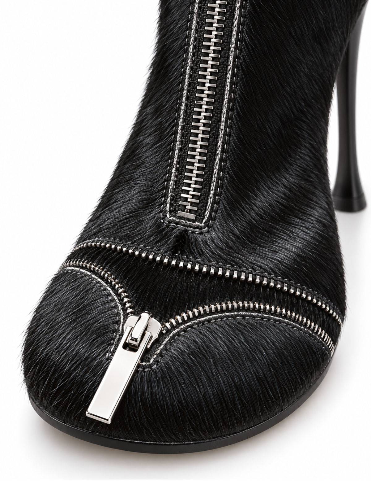 Noir - PonyHair Boots